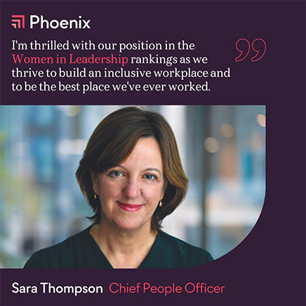 I'm thrilled with our position in the Women in Leadership rankings as we thrive to build an inclusive workplace and to be the best place we've ever worked.