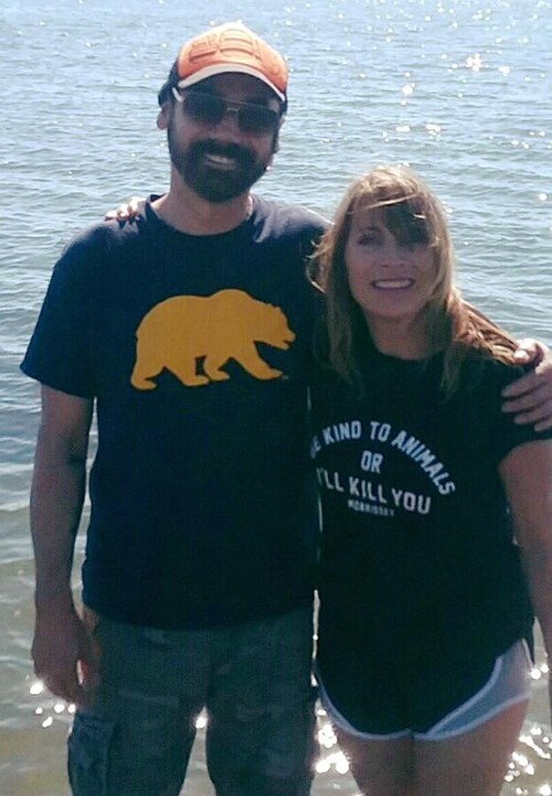 mike and sister jean by the water